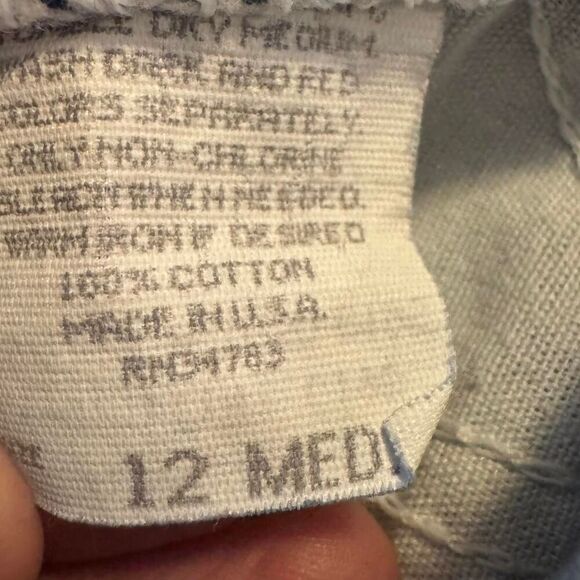 VTG Lee High Waisted Denim Shorts Women’s Size 12 USA Made Mom Jean Style 100% C - Picture 3 of 6